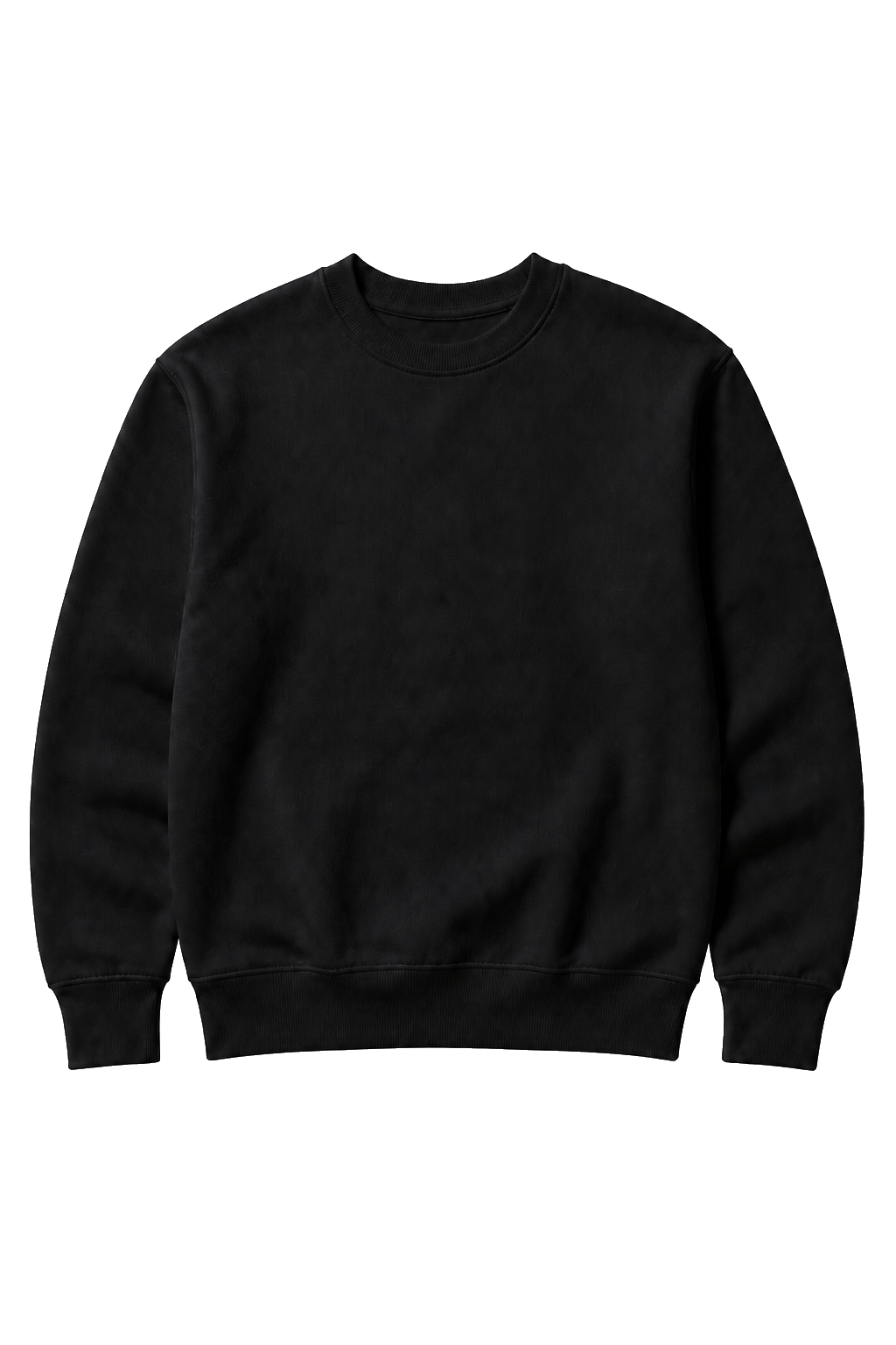 Rhodes black crewneck with a small embroidered destination wordmark